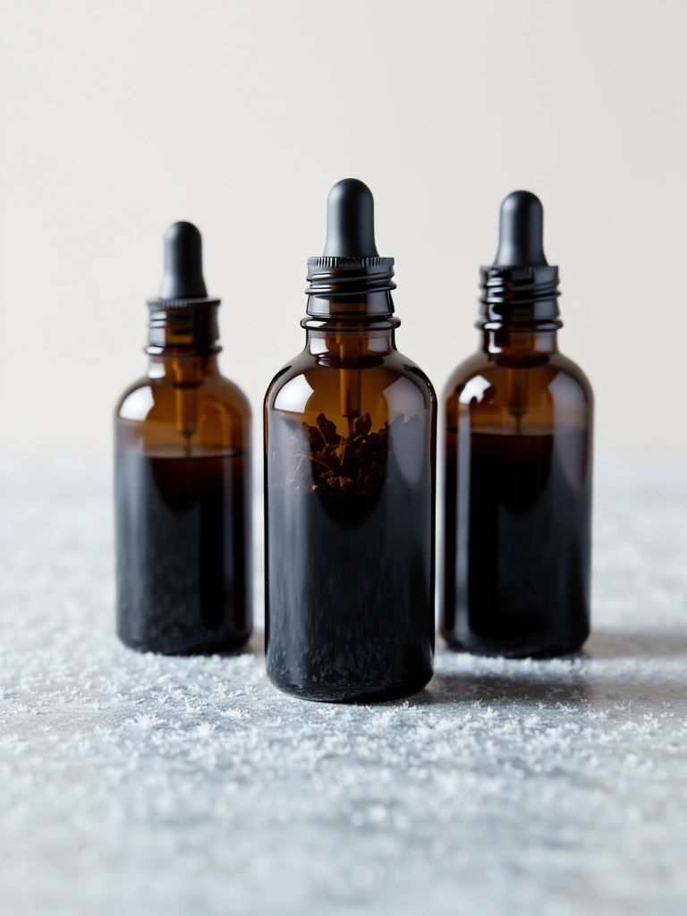 Natural extracts and premium supplement glass bottles